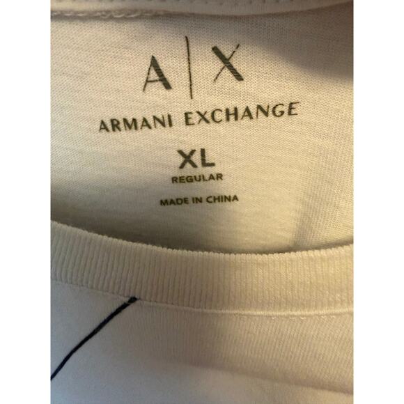 Armani Exchange Other - Armani Exchange Men’s T-Shirt XL Cream Graphic Line Short Sleeve Tee